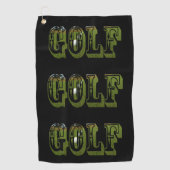 Green Dimensional Golf Picture Logo, Golfhandtuch (Vorderseite)