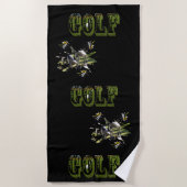 Green Dimensional Golf Picture Logo, Strandtuch (Vorderseite)