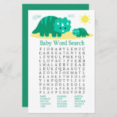 Green Dino Baby Shooter Word Search Game (Vorne/Hinten)