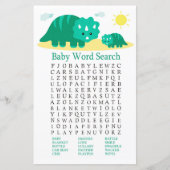 Green Dino Baby Shooter Word Search Game (Vorderseite)
