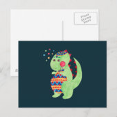 Green Dino Postkarte (Vorne/Hinten)