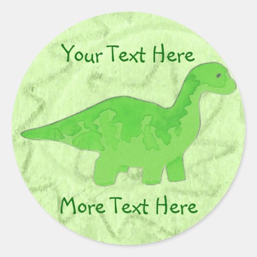 Green Dino Stickers (Vorderseite)