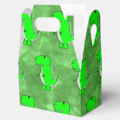 Green Dino Watercolor Kinderdusche Geschenkschachtel (Geöffnet)