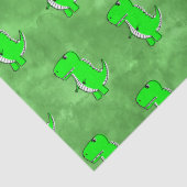 Green Dino Watercolor Kinderdusche Seidenpapier (Detail)