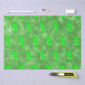 Green Dino Watercolor Kinderdusche Seidenpapier (Handwerk)