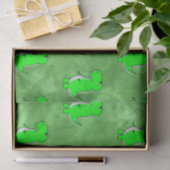 Green Dino Watercolor Kinderdusche Seidenpapier (Geschenk)