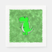 Green Dino Watercolor Kinderdusche Serviette (Vorderseite)