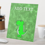 Green Dino Watercolor Kinderdusche Sockelschild (In Situ)