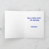 Green Dinosaur 5. Geburtstag Karte (Innenseite)