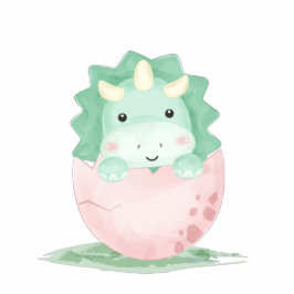 Green Dinosaur Baby Dusche Kuchen Topper Cutout Freistehende Fotoskulptur