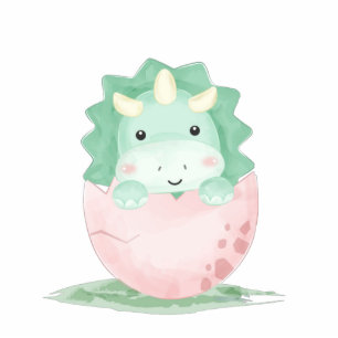 Green Dinosaur Baby Dusche Kuchen Topper Cutout Freistehende Fotoskulptur