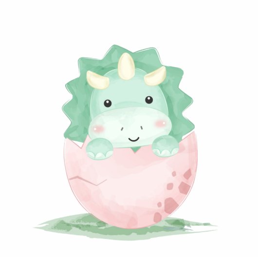 Green Dinosaur Baby Dusche Kuchen Topper Cutout Freistehende Fotoskulptur (Vorne)