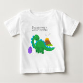 Green Dinosaur bekommt ein kleines Schwänzen Baby T-shirt (Vorderseite)