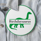 Green Dinosaur Birthday Button (Beispiel)