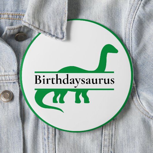 Green Dinosaur Birthday Button (Beispiel)