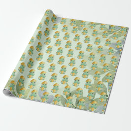 Green Dinosaur Boys Baby Dusche Geschenkpapier