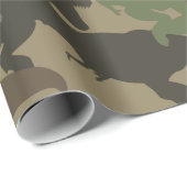 Green Dinosaur Camouflage Pattern Geschenk Geschenkpapier (Rolleneckpunkt)