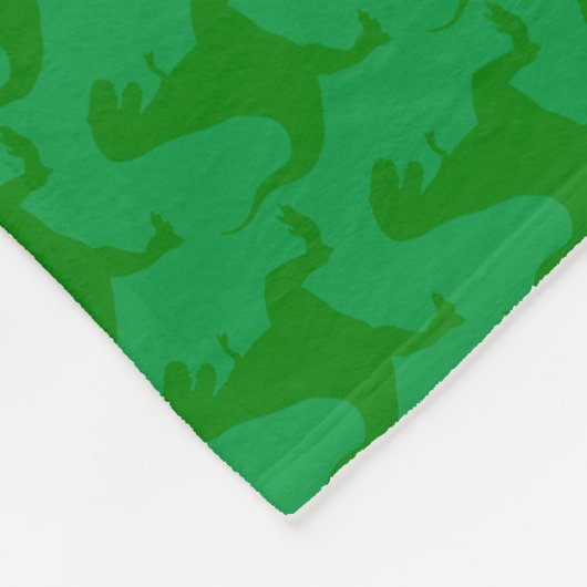 Green Dinosaur Christmas Fleece Blanket (Ecke)