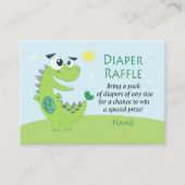 Green Dinosaur Diaper Raffles Tickets (Vorderseite)