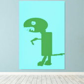 Green Dinosaur Dino Monster, Digital Kids Art:) Leinwanddruck (Insitu (Holzboden))