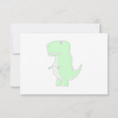 Green Dinosaur Drawing Custom Blank Mitteilungskarte (Rückseite)