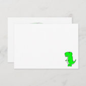Green Dinosaur Drawing Custom Blank Mitteilungskarte (Vorne/Hinten)
