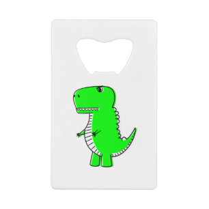 Green Dinosaur Drawing Geldbeutel Flaschenöffner