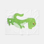 Green Dinosaur Fleecedecke (Vorderseite (Horizontal))