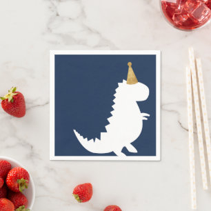 Green Dinosaur Geburtstagsthema Boy Baby Dusche Na Serviette