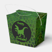 Green Dinosaur Hide Happy Birthday! Geschenkschachtel (Rückseite)