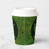 Green Dinosaur Hide Happy Birthday!  Pappbecher (Rechts)