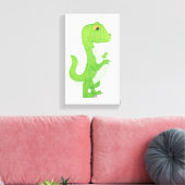 Green Dinosaur Leinwanddruck (Insitu (Wohnzimmer))