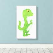 Green Dinosaur Leinwanddruck (Insitu (Holzboden))