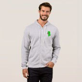 Green Dinosaur Lieben Football Hoodie (Vorne ganz)