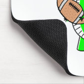 Green Dinosaur Lieben Football Mousepad (Ecke)