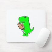 Green Dinosaur Lieben Football Mousepad (Mit Mouse)