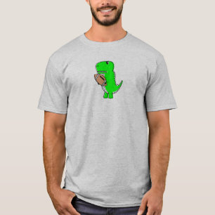 Green Dinosaur Lieben Football T-Shirt
