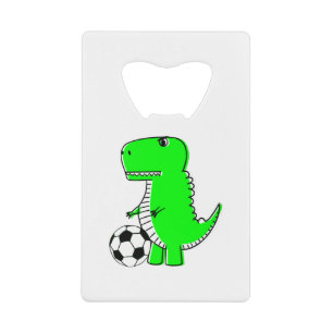 Green Dinosaur Lieben Fußball Geldbeutel Flaschenöffner