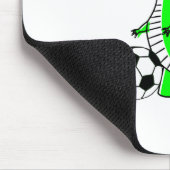 Green Dinosaur Lieben Fußball Mousepad (Ecke)