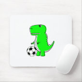 Green Dinosaur Lieben Fußball Mousepad (Mit Mouse)