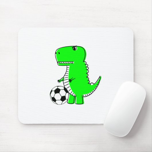 Green Dinosaur Lieben Fußball Mousepad (Mit Mouse)