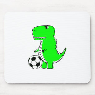 Green Dinosaur Lieben Fußball Mousepad