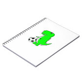 Green Dinosaur Lieben Fußball Notizblock (Linke Seite)