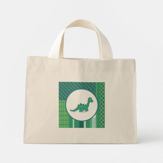 Green dinosaur mini stoffbeutel (Rückseite)