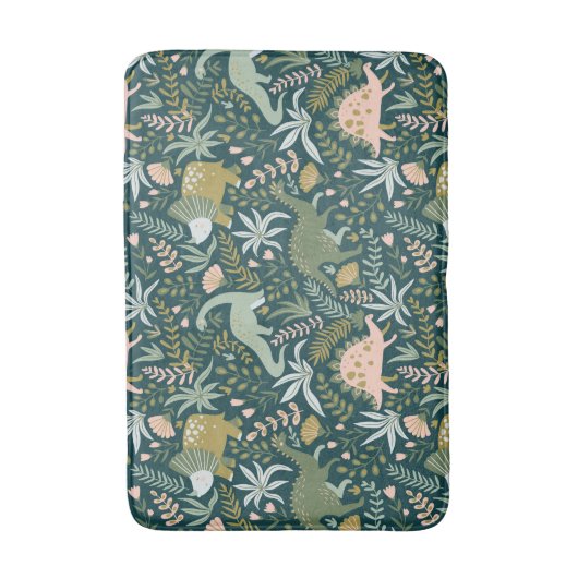 Green Dinosaur Muster Badematte (Vorderseite Vertikal)