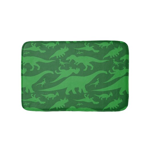 Green Dinosaur Muster Badematte (Vorderseite)