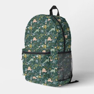 Green Dinosaur Muster Bedruckter Rucksack