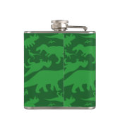 Green Dinosaur Muster Flachmann (Rückseite)