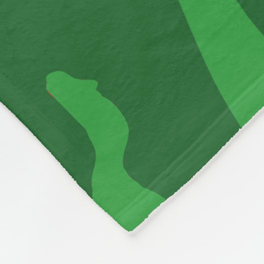 Green Dinosaur Muster Fleecedecke (Ecke)