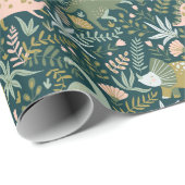 Green Dinosaur Muster Geschenkpapier (Rolleneckpunkt)